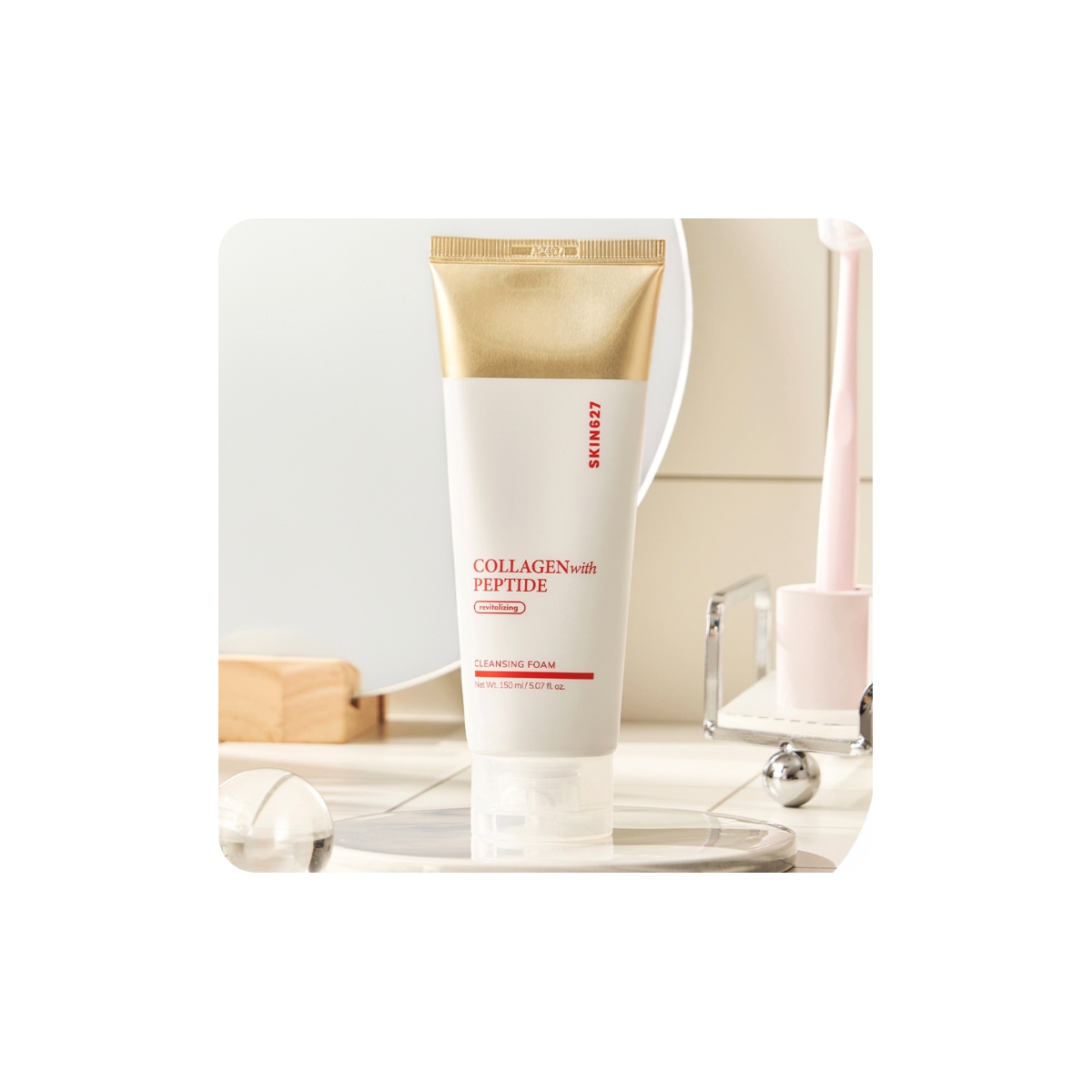 SKIN627 Collagen with Peptide Cleansing Foam, espuma limpiadora   con colágeno hidrolizado y cinco péptidos para piel fatigada