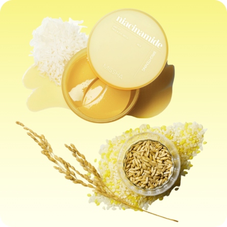Parches y Accesorios al mejor precio: Antiojeras MISSHA Airy Fit Niacinamide Brightening Face&Eye Patch de Missha en Skin Thinks - Tratamiento Anti-Manchas 