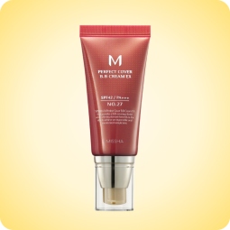 BB cream Missha M Perfect Cover EX en tono nº27 Honey Beige, con su textura cremosa