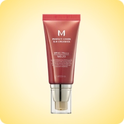 BB cream Missha M Perfect Cover EX en tono nº23 Natural Beige, con textura cremosa