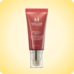 Missha M Perfect Cover BB Cream tono 21 Light Beige mostrando su subtono rosado y claro