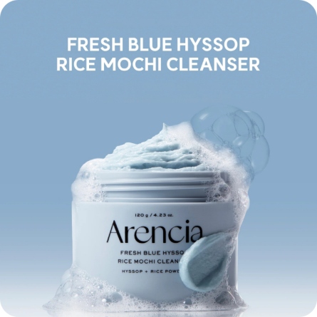 Espumas Limpiadoras al mejor precio: Limpiador Facial piel grasa, acné ARENCIA Fresh Blue Hyssop Rice Mochi Cleanser 120g de Arencia en Skin Thinks - Piel Sensible