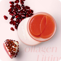 Tarro abierto de los parches de hidrogel MISSHA Airy Fit Collagen Lifting Face & Eye Patch