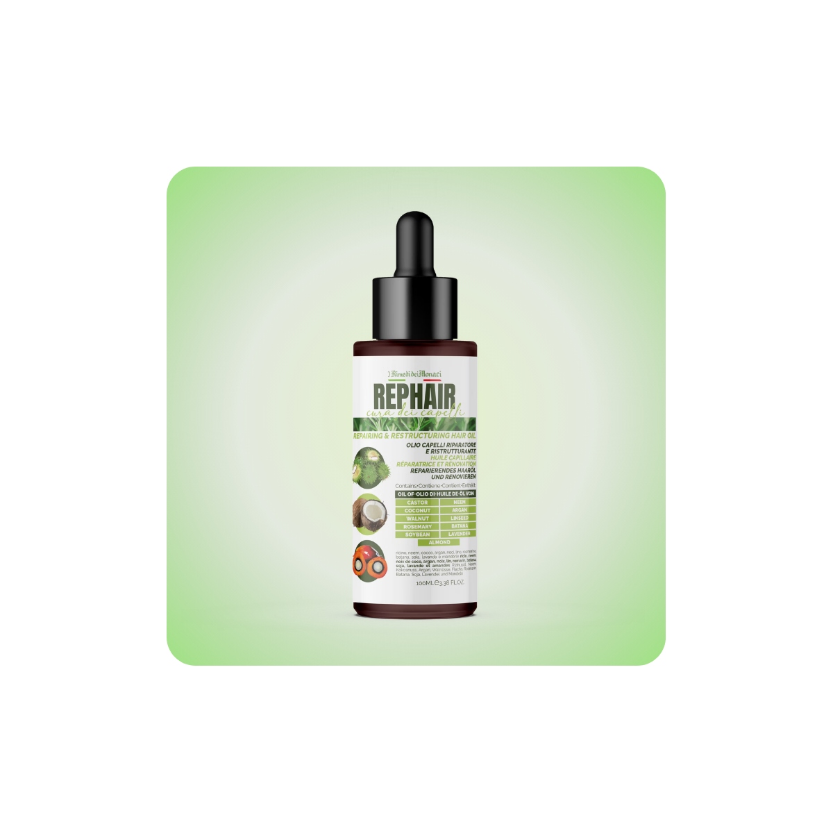 Cuidado del Cabello al mejor precio: Aceite Reparador Capilar Rephair I Rimedi Dei Monaci 100ml de en Skin Thinks - 
