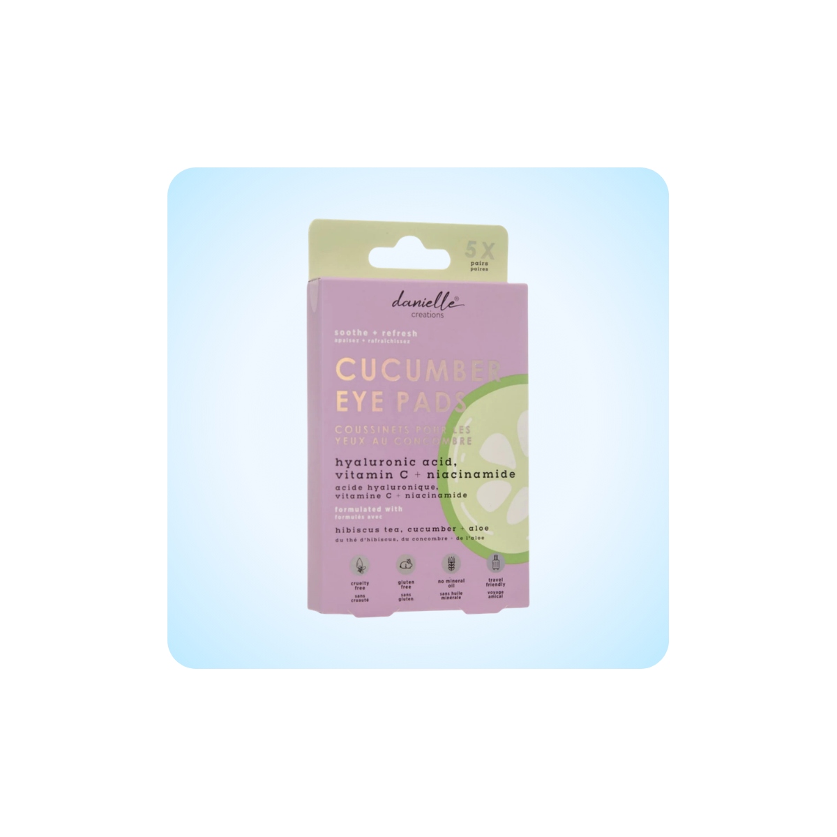 Contorno de Ojos al mejor precio: Parches para Ojos con Pepino y Vitamina C de Danielle, 5 Pares de en Skin Thinks - Tratamiento Anti-Manchas 
