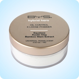 Maquillaje Vegano al mejor precio: BYS Hybrid Hero Oil Control + Loose Powder Universal Translucent de BYS Cosmetics en Skin Thinks - Piel Grasa