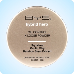 Maquillaje Vegano al mejor precio: BYS Hybrid Hero Oil Control + Loose Powder Universal Translucent de BYS Cosmetics en Skin Thinks - Piel Grasa