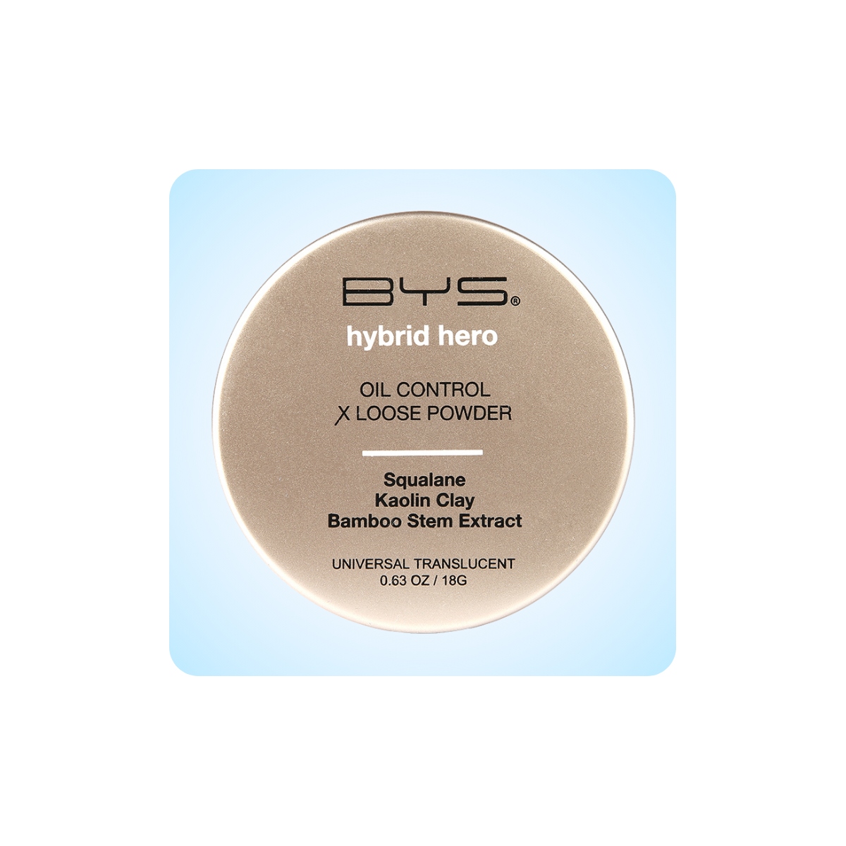 Maquillaje Vegano al mejor precio: BYS Hybrid Hero Oil Control + Loose Powder Universal Translucent de BYS Cosmetics en Skin Thinks - Piel Grasa