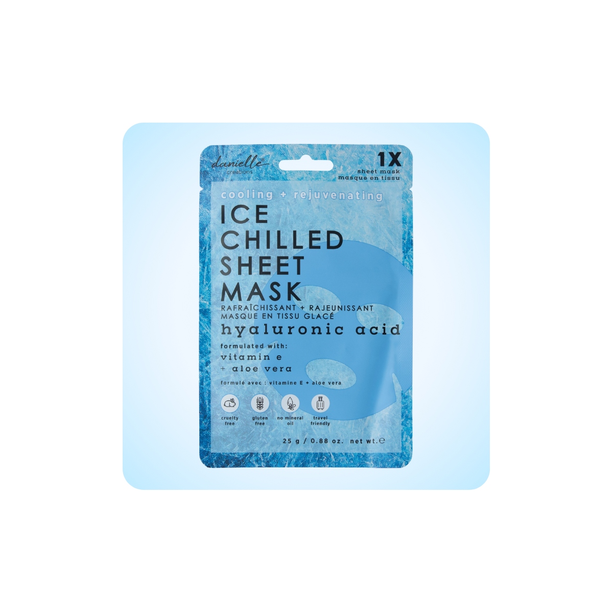 Mascarillas de velo al mejor precio: Mascarilla de Hoja Danielle Ice Chilled Sheet Mask, refrescante y antiedad de en Skin Thinks - Piel Seca