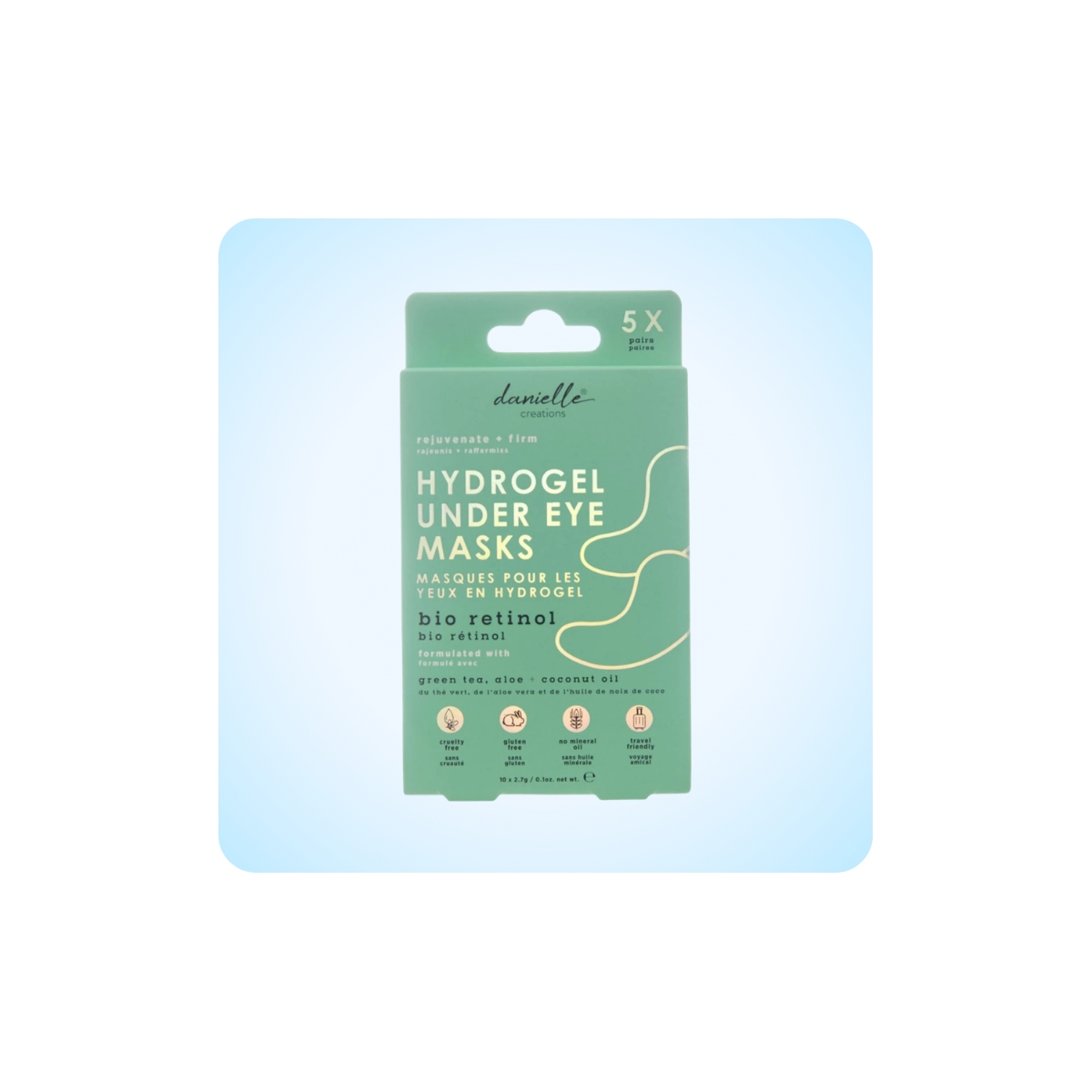 Contorno de Ojos Veganos al mejor precio: Parches Hidrogel para Contorno de Ojos con Bio Retinol Danielle, paquete de 5 pares de en Skin Thinks - Tratamiento Anti-Edad