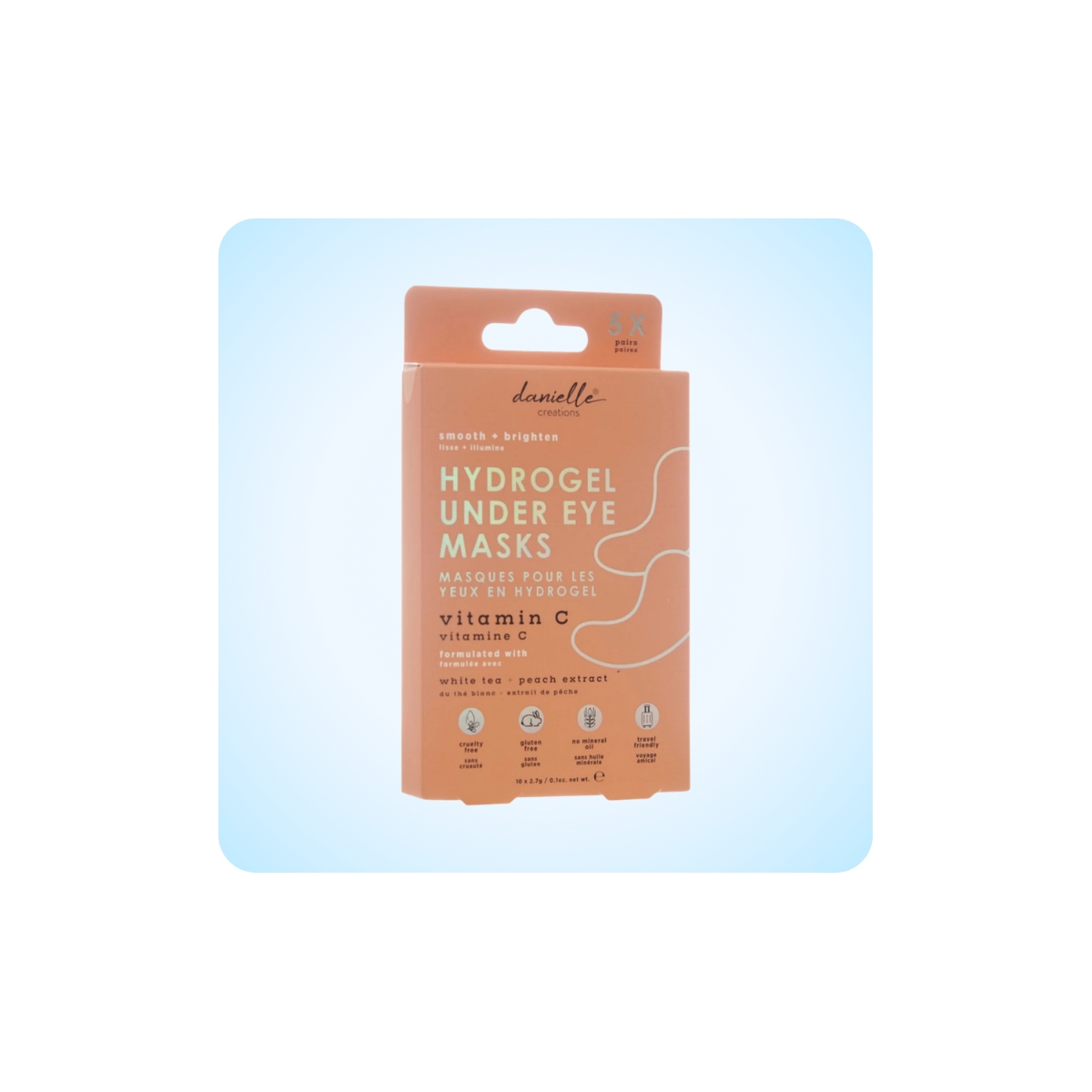 Contorno de Ojos Veganos al mejor precio: Parches Hidrogel para Ojos con Vitamina C Danielle, 5 pares de en Skin Thinks - Piel Sensible