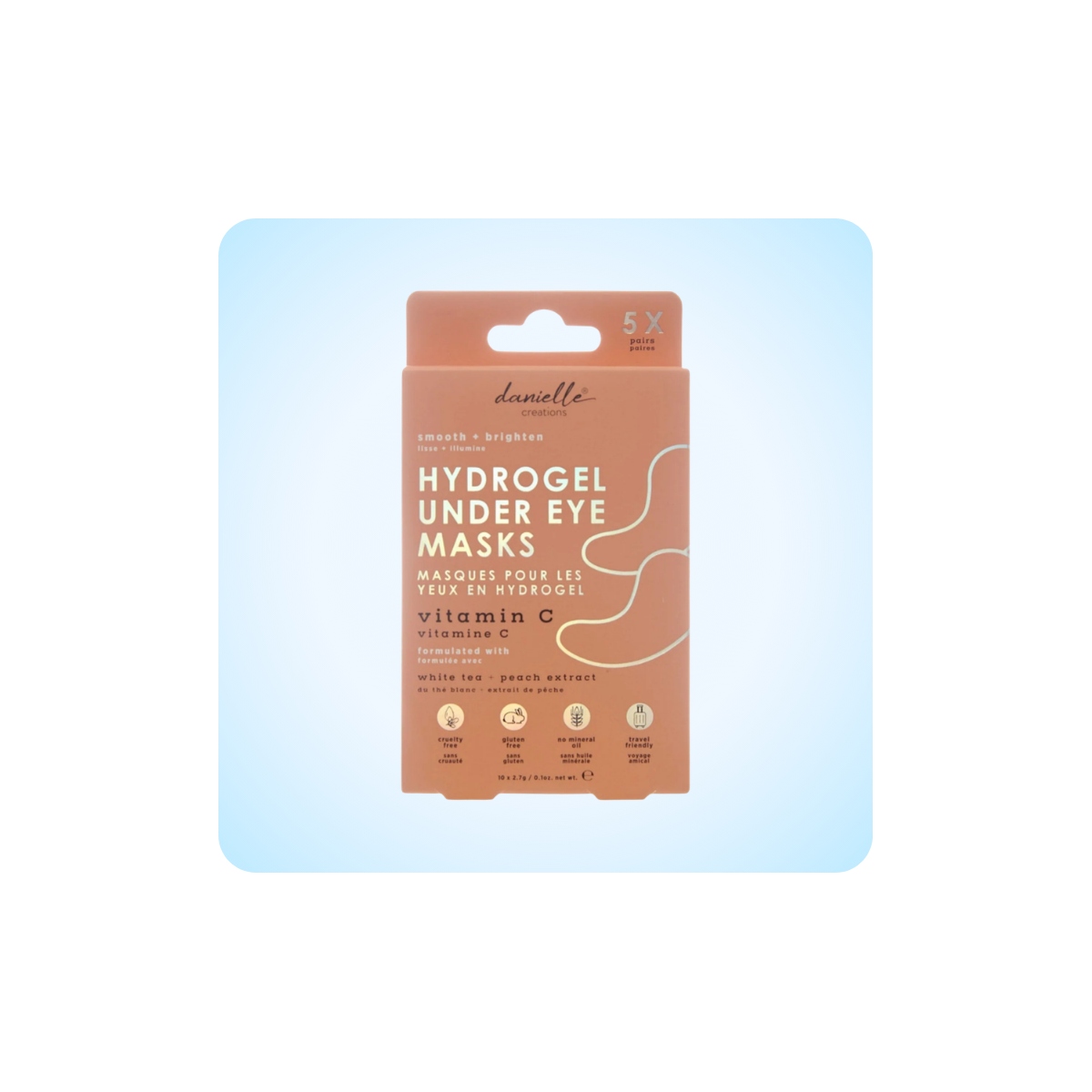 Contorno de Ojos Veganos al mejor precio: Parches Hidrogel para Ojos con Vitamina C Danielle, 5 pares de en Skin Thinks - Piel Sensible
