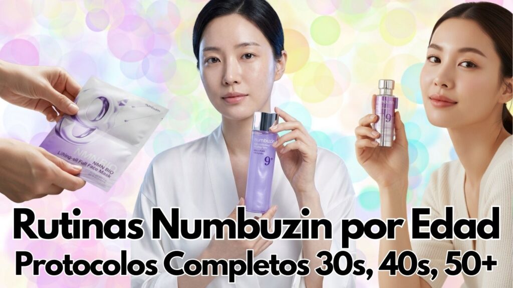 Rutina Numbuzin por edad: protocolos antiedad específicos 30s, 40s y 50+ años con productos No.9 NAD+ y PDRN
