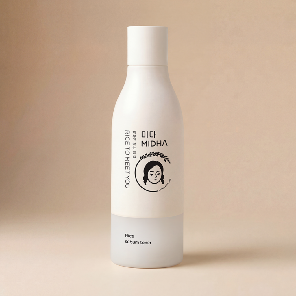 MIDHA Rice Sebum Toner  fórmula bifásica que resuelve la contradicción de la piel grasa 